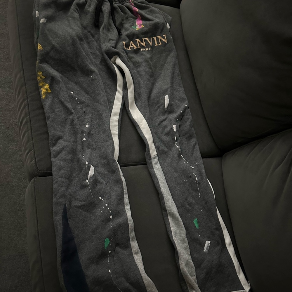 Lanvin Paris X Gallery Dept Sweatpants with Paint Splatter